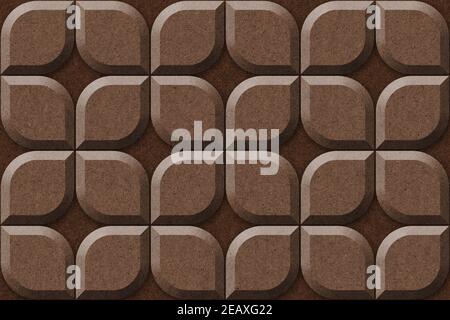 3D wall marble tiles with beautiful Design. Shaded geometric modules. High quality seamless 3d illustration. Stock Photo