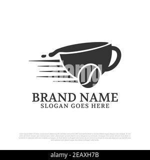 Coffee shop delivery logo design inspiration, can use food and drink cafe brand concepts Stock Vector