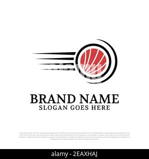 Japanese Sushi Seafood delivery logo design inspiration, can use food and drink shop brand concepts Stock Vector