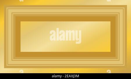 A golden rectangular border background image. Stock Photo