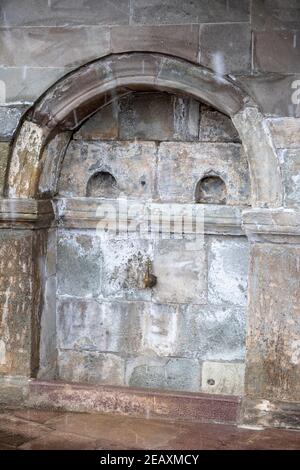 The historical Taşören Mosque, which is located in the çaykara district of Trabzon province and is completely wooden. visit date is 04.02.2021 Stock Photo