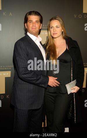 (L-R) Donald Trump Jr. and Vanessa Haydon attends arrivals for DRINKS AMERICA Launches TRUMP VODKA at Les Deux night club on January 17, 2007 in Los Angeles, California. Credit: Jared Milgrim/The Photo Access Stock Photo