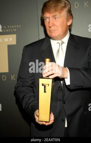 Donald J Runk Donald J. Trump attends arrivals for DRINKS AMERICA Launches TRUMP ...