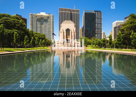 January 5, 2019:  ANZAC War Memorial, aka Hyde park memorial, is a heritage listed war memorial located in located at Hyde park in sydney, New South W Stock Photo