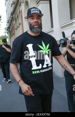 February 11, 2021: Rapper THE D.O.C. attends the Australian Premiere Screening of Documentary GFUNK at the Palace Chauvel Cinema on February 11, 2021 in Sydney, NSW Australia  (Credit Image: © Christopher Khoury/Australian Press Agency via ZUMA  Wire) Stock Photo