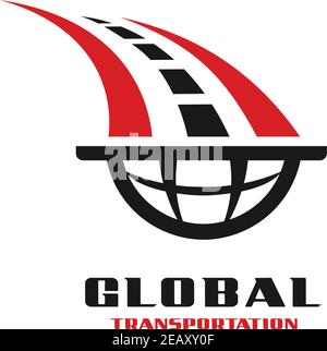 global transportation logo your company Stock Vector