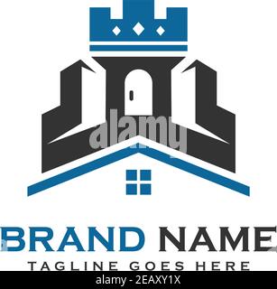 the logo of the castle house your company Stock Vector