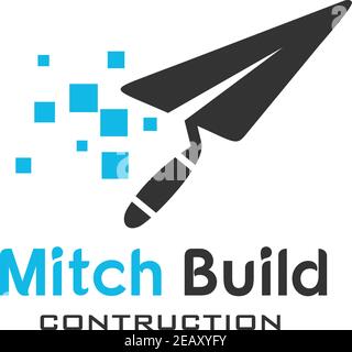 construction technology logo your company Stock Vector