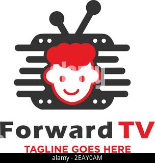 children's television logo your company Stock Vector
