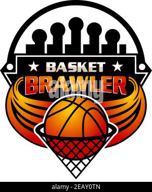 logo of the basketball sport emblem your company Stock Vector