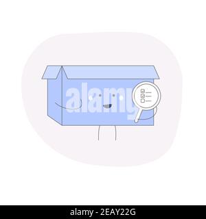 Cartoon character to do list. Blue background. Isolated background. White background. Flat vector character illustration Stock Vector
