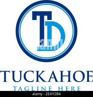 initial logo TD your company Stock Vector