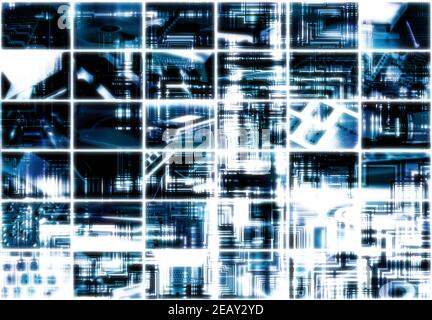 blue abstract geometric background Stock Photo