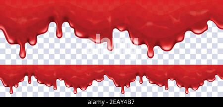Dripping jam background with smart transparencies. Vector illustration. Stock Vector
