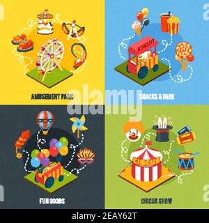 Amusement Park Carnival Social Media Stories Template Hand Drawn ...