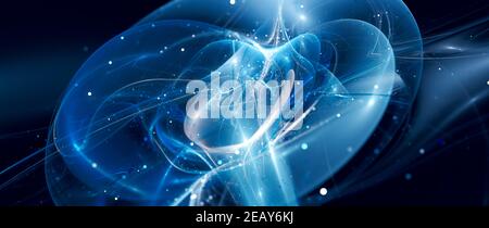 Particles tunnel. Computer generated 3d render Stock Photo - Alamy