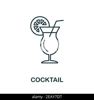 Cocktail icon. Simple element from drinks collection. Creative Cocktail icon for web design, templates, infographics and more Stock Vector