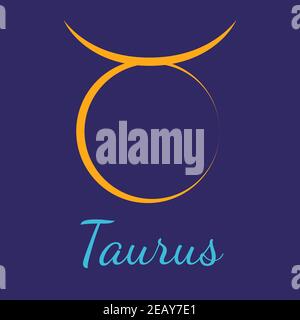 Taurus vector zodiac icon. Stock Vector