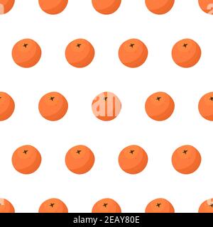 Whole grapefruit seamless pattern. Vector nature graphic background. Healthy food backdrop. Orange fruit illustration. Stock Vector