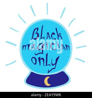 Glowing crystal ball with quote Stock Vector