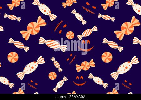 Candy halloween seamless pattern Stock Vector