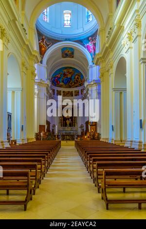 NOTO, ITALY, APRIL 25, 2017: Interior of the Basilica Minore di San Nicolò in Noto, Sicily, Italy Stock Photo