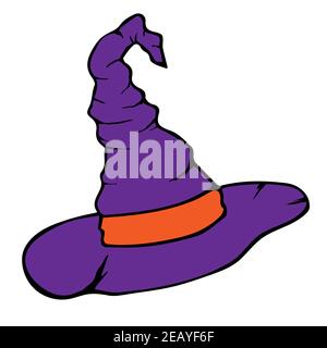 Witch hat vector isolated on the white background Stock Vector