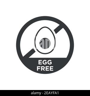 Egg free round icon Stock Vector