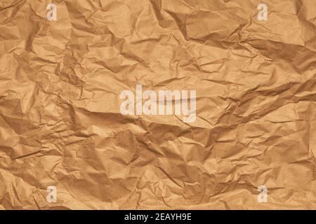 Crumpled Wrapping Paper Background. Horizontal banner Stock Photo