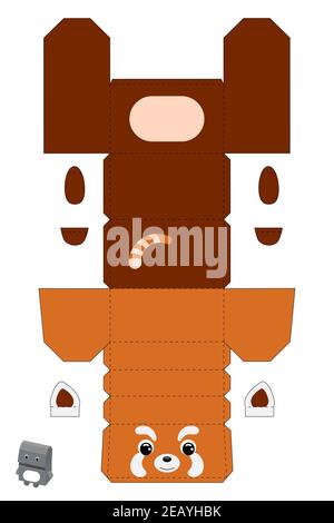 https://l450v.alamy.com/450v/2eayhbk/party-favor-box-red-panda-design-for-for-sweets-candies-small-presents-bakery-package-template-great-design-for-any-purposes-birthdays-baby-sho-2eayhbk.jpg