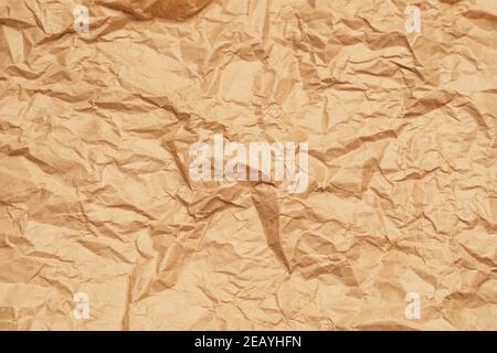 Crumpled Wrapping Paper Background. Horizontal banner Stock Photo