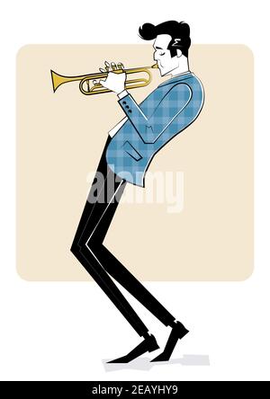 Trumpet silhouette Stock Vector Images - Alamy