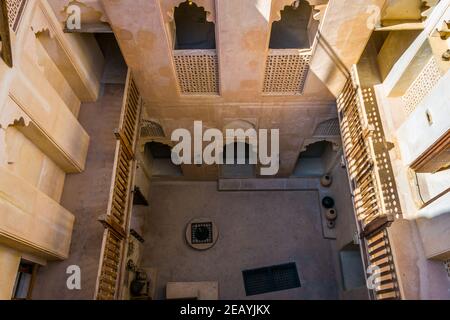 JABREEN, OMAN, OCTOBER 31, 2016: View of a courtyard of the Jabreen Fort in Oman. Stock Photo