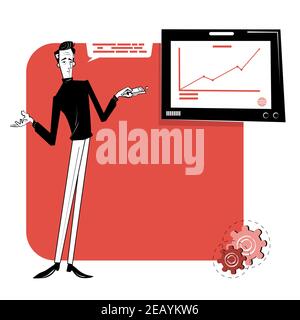 Creative team of professionals. Business startup, startup hub, financial support, online crowdfunding. Stock Vector