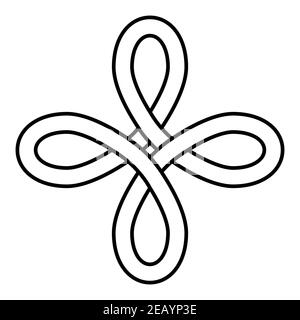 Celtic Heraldic Knot Bowen Symbol vector Bowen Cross true Lovers Knot Stock Vector
