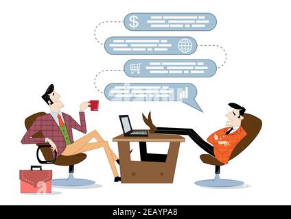 Business startup, meeting with investors, startup hub, financial support, brainstorm crowdfunding Stock Vector