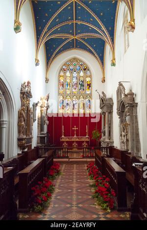 Interior of St Mary's Church, Old Town, Amersham, Buckinghamshire, United Kingdom Stock Photo