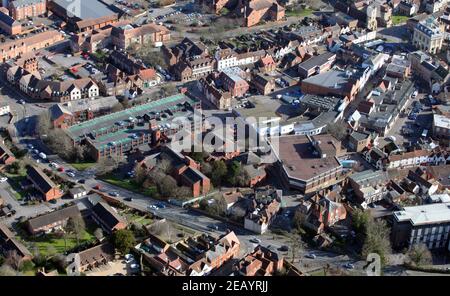 aerial view of Abingdon-on-Thames (or just Abingdon), Oxfordshire Stock Photo