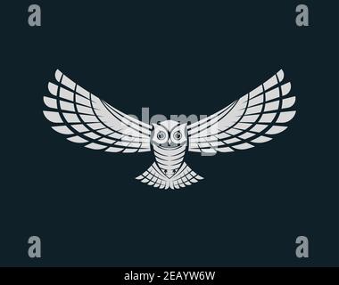 Vector of an owl design,. Wild Animals. Bird logo or icon. Easy editable layered vector illustration. Stock Vector