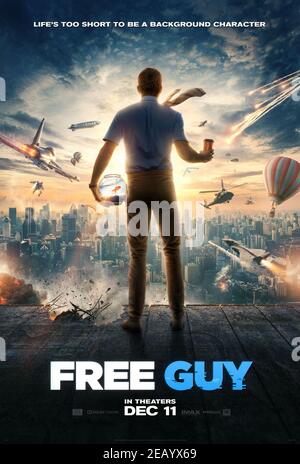 FREE GUY, US character poster, Ryan Reynolds, 2021. © 20th Century Studios  / Courtesy Everett Collection Stock Photo - Alamy