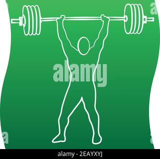 Weightlifting, dumbbell training icon of a set. Vector EPS 10 Stock Vector