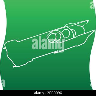 Bobsleigh or bobsled line icon of a sports set. Vector EPS 10 Stock Vector