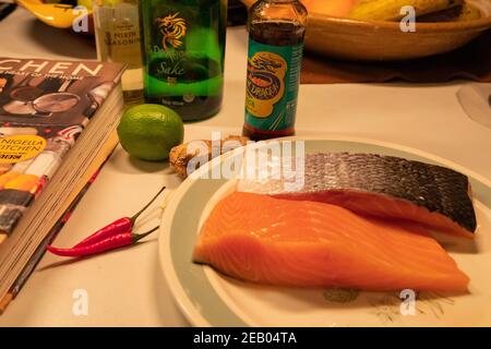 Salmon and Sushi Rice, Nigella's Recipes