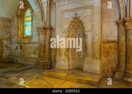 JERUSALEM, ISRAEL, SEPTEMBER 7, 2018: Room of the last supper in Jerusalem, Israel Stock Photo