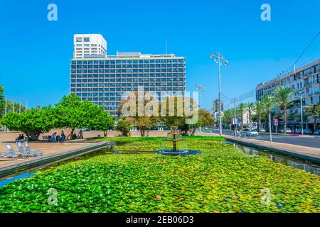 TEL AVIV, ISRAEL, SEPTEMBER 10, 2018: View of Rabin square in Tel Aviv, Israel Stock Photo