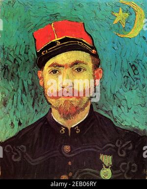 Portrait of Milliet, Second Lieutenant of the Zouaves  1880 Stock Photo