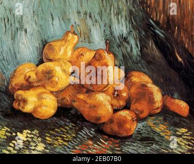 Still Life with Pears  1880 Stock Photo