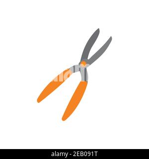Illustration of isolated garden shears on a white background. Stock Vector