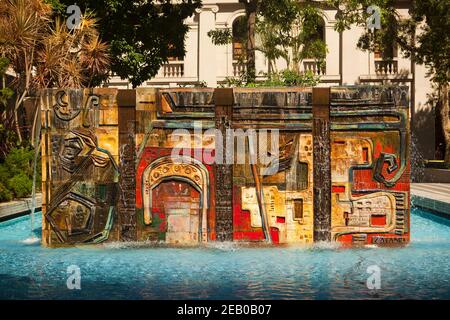 Detail of the fountain in Statue Square, Hong Kong Stock Photo