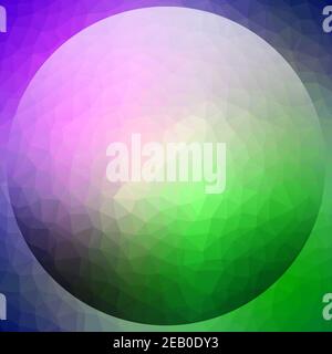 3D render pattern background with colorful polygonal ball Stock Photo